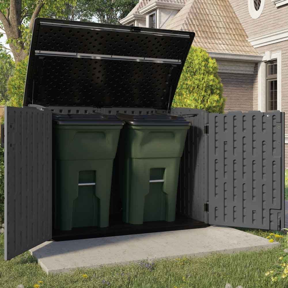 Forma Reinforced Resin Garden Pent Bike Store in Peppercorn Grey