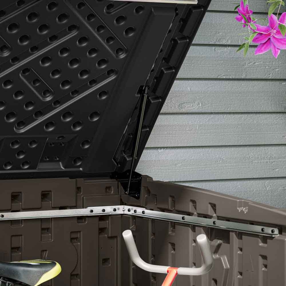 Forma Reinforced Resin Garden Pent Bike Store in Stone Grey