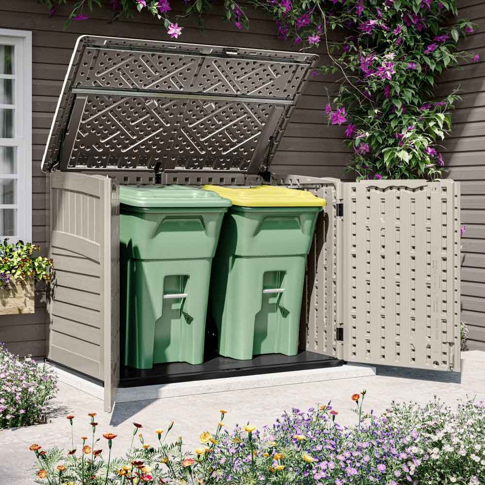 Forma Reinforced Resin Garden Pent Bike Store in Vanilla