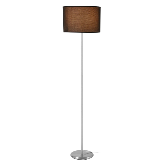 Formito Black Waffle Effect Shade Floor Lamp With Chrome Base_2
