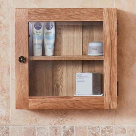 Fornatic Bathroom 1 Door Wall Storage Cabinet In Mobel Oak