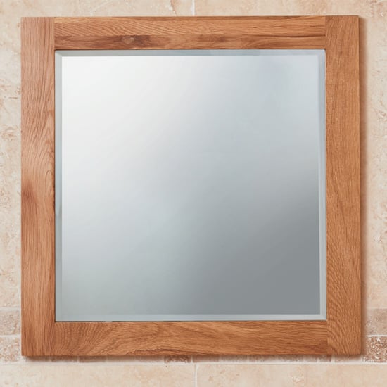 Fornatic Large Bathroom Mirror In Solid Oak Wooden Frame