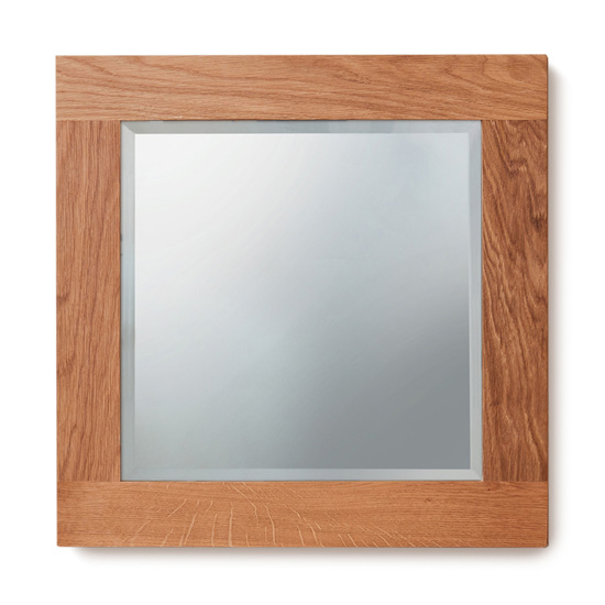 Fornatic Small Bathroom Mirror In Solid Oak Wooden Frame Furniture in