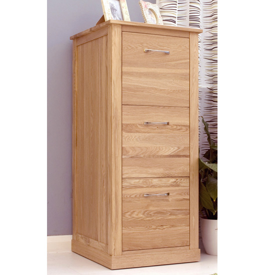 Read more about Fornatic wooden filing cabinet in mobel oak with 3 drawers