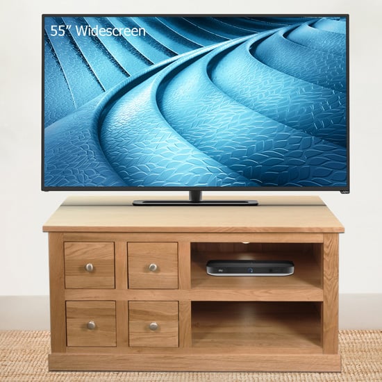 Product photograph of Fornatic Wooden Tv Stand In Mobel Oak With 4 Drawers 1 Shelf from Furniture in Fashion