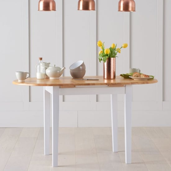 Fornox Extending Dining Table In Oak And White | Furniture in Fashion