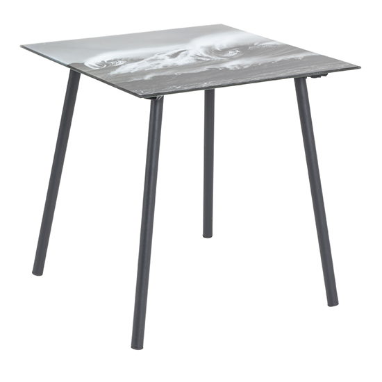 Forney Square Glass Side Table In Waves Print With Black Legs_1