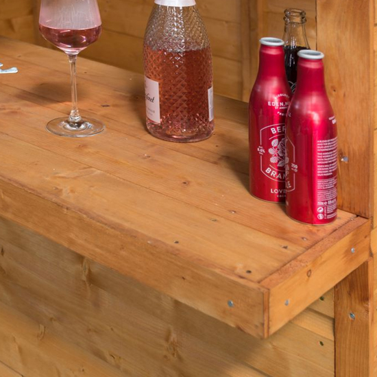 Forris Wooden Garden Bar Shed And Storage In Honey Brown_3