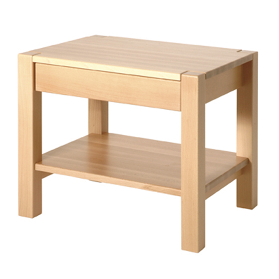 Fortworth Wooden 1 Drawer Side Table In Steamed Beech_2