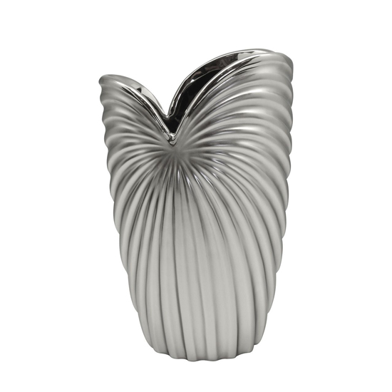 Read more about Fountain with cut ceramic small decorative vase in silver