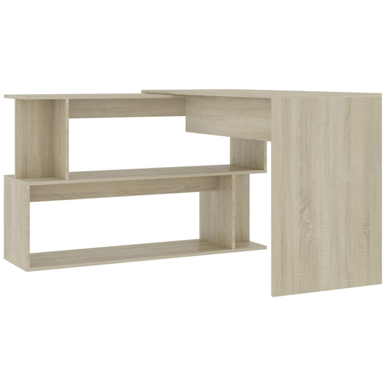 Fowey Wooden Laptop Desk Corner In Sonoma Oak
