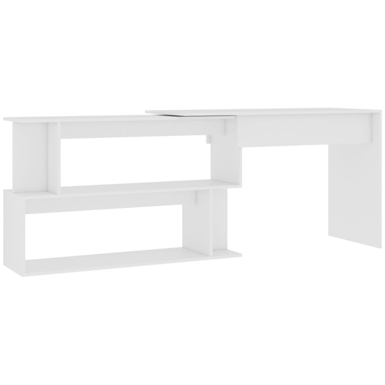 Fowey Wooden Laptop Desk Corner In White
