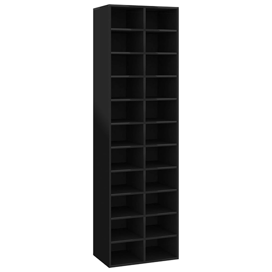 Fraley High Gloss Shoe Storage Cabinet With 22 Shelves In Black_2