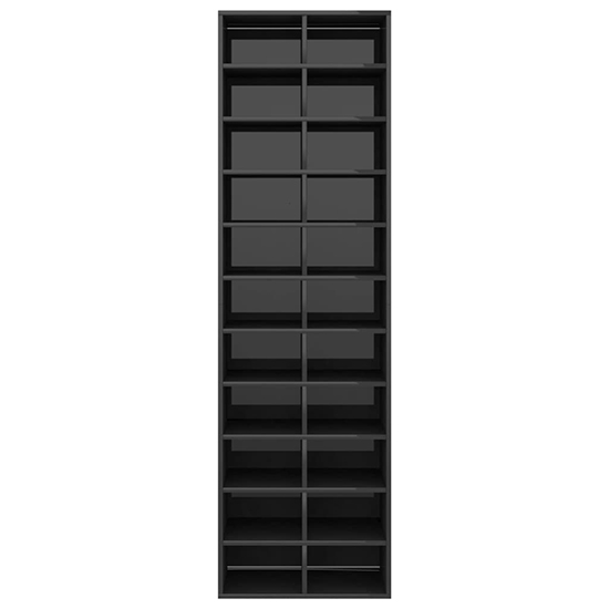 Fraley High Gloss Shoe Storage Cabinet With 22 Shelves In Black_3