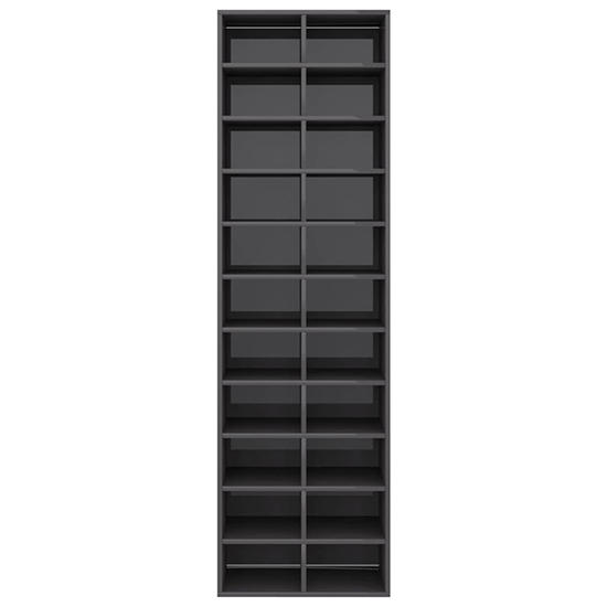 Fraley High Gloss Shoe Storage Cabinet With 22 Shelves In Grey_3