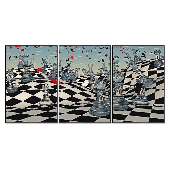 Acrylic Framed Chess Sensation Pictures (Set of Three)