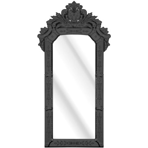 Product photograph of Solitaire Wall Mirror In Black Framed from Furniture in Fashion