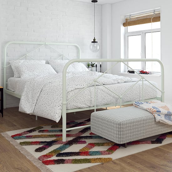 Photo of Felsic metal king size bed in dusty green