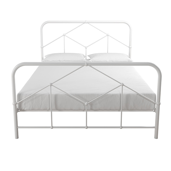 Fifield Metal King Size Bed In White_3