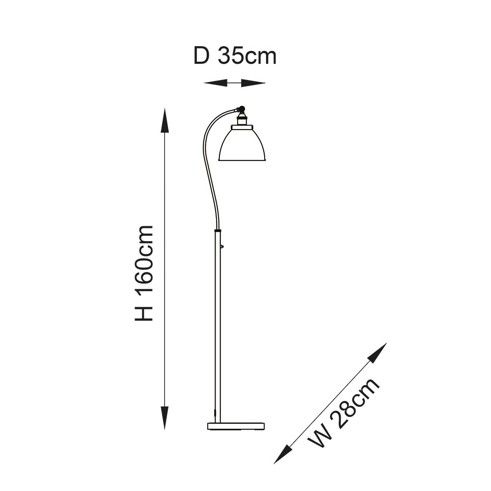 Franklin Rolled Shade Floor Lamp In Antique Brass And Black