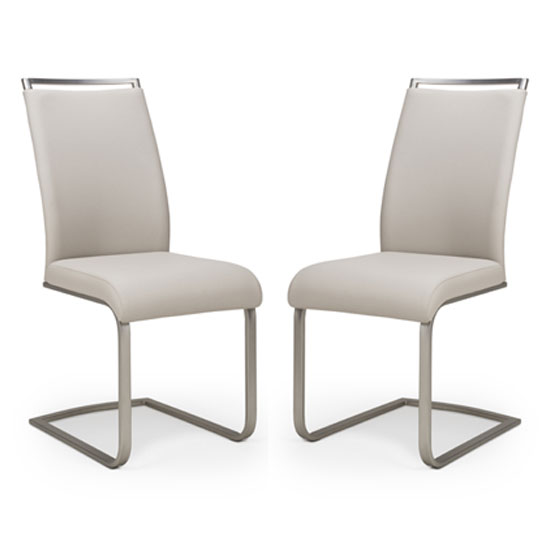 Franklin Taupe Velvet Fabric Dining Chair In A Pair Furniture in Fashion