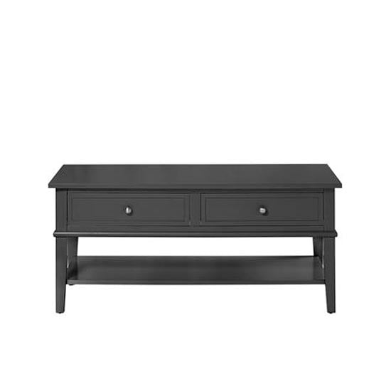 Franklyn Wooden Coffee Table With 2 Drawers In Black_3