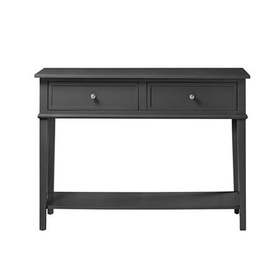 Fishtoft Wooden Console Table In Black_3