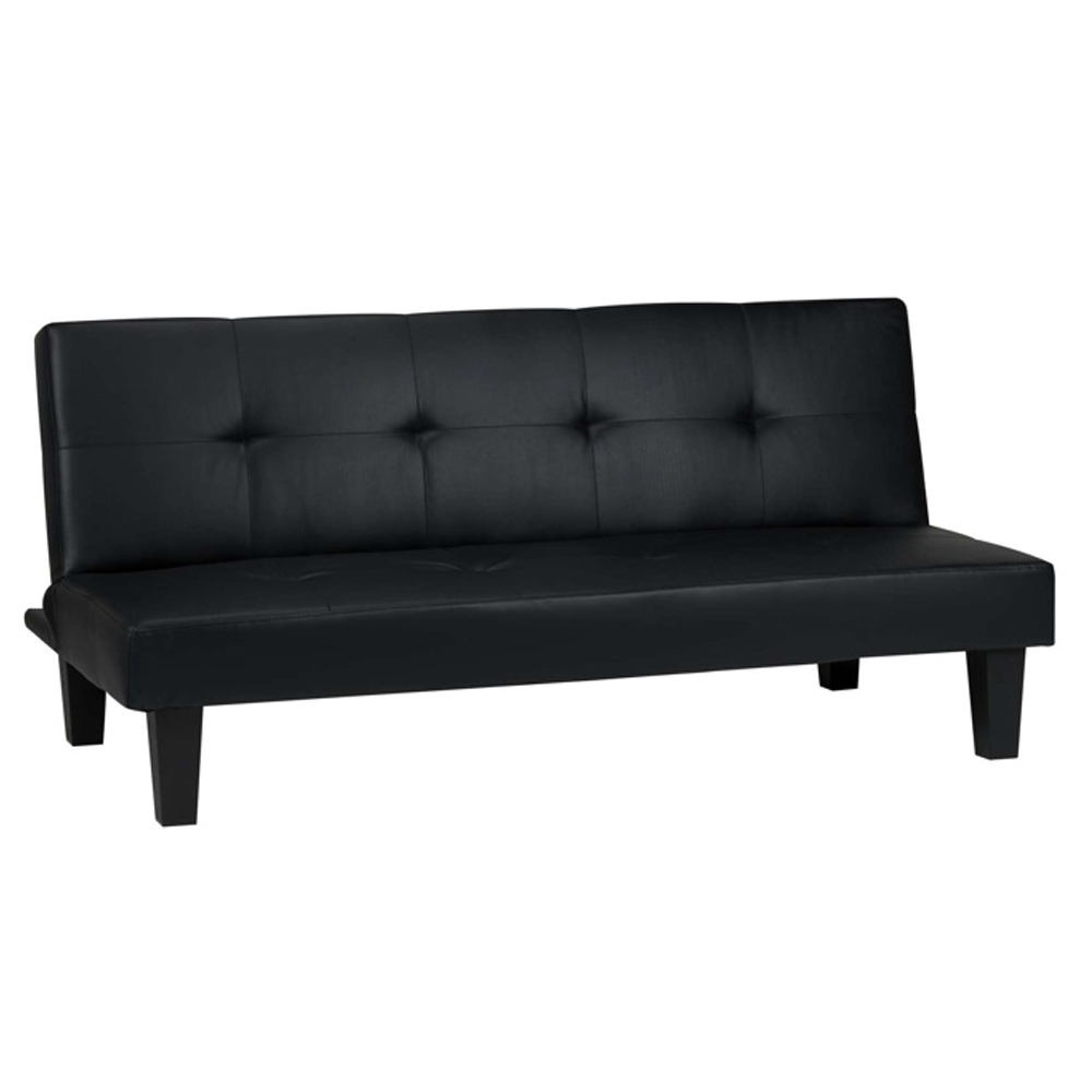 Franklins Faux Leather Sofa Bed In Black