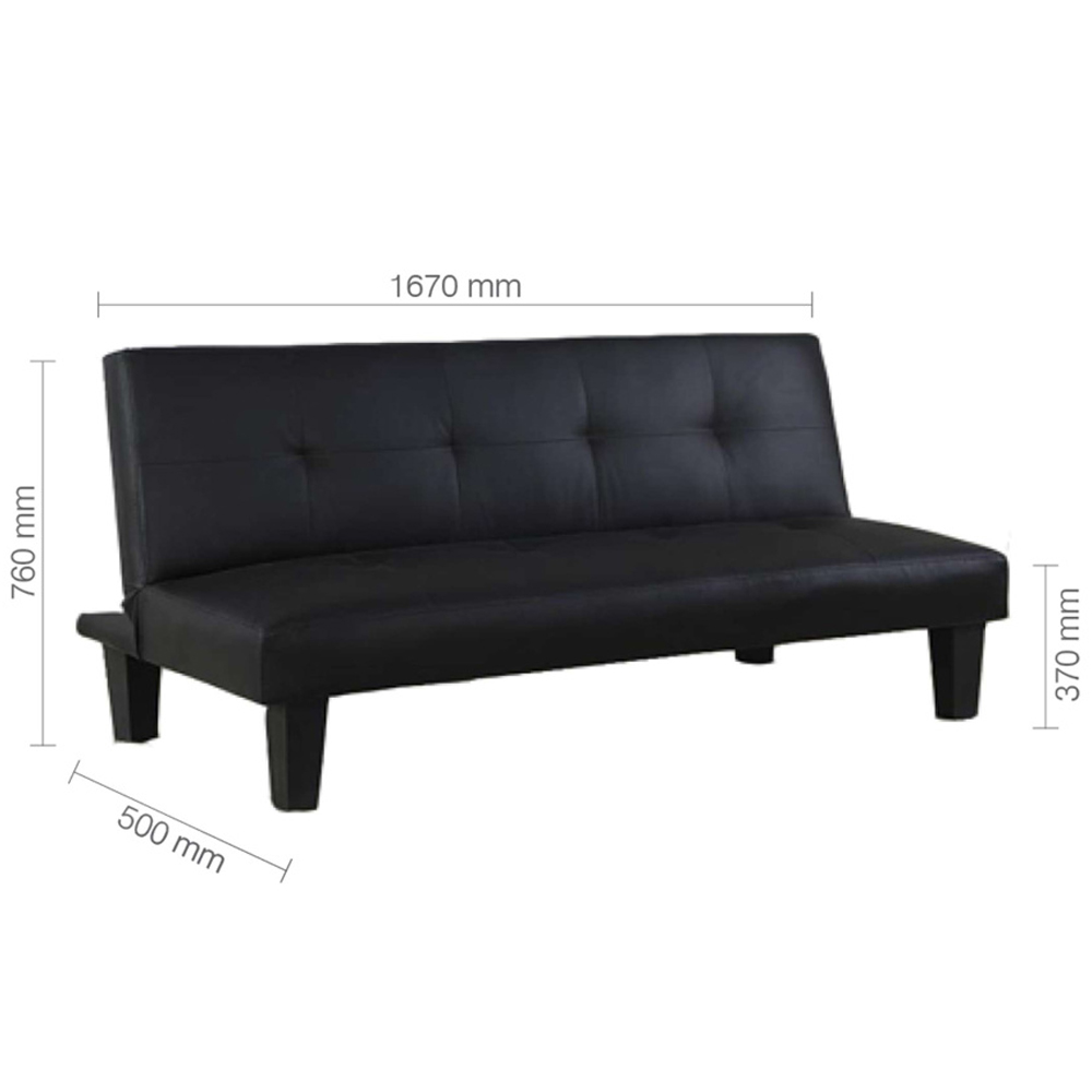 Franklins Faux Leather Sofa Bed In Black