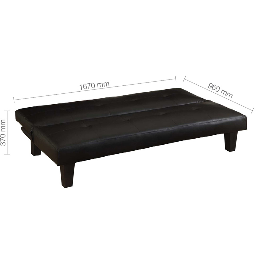 Franklins Faux Leather Sofa Bed In Black