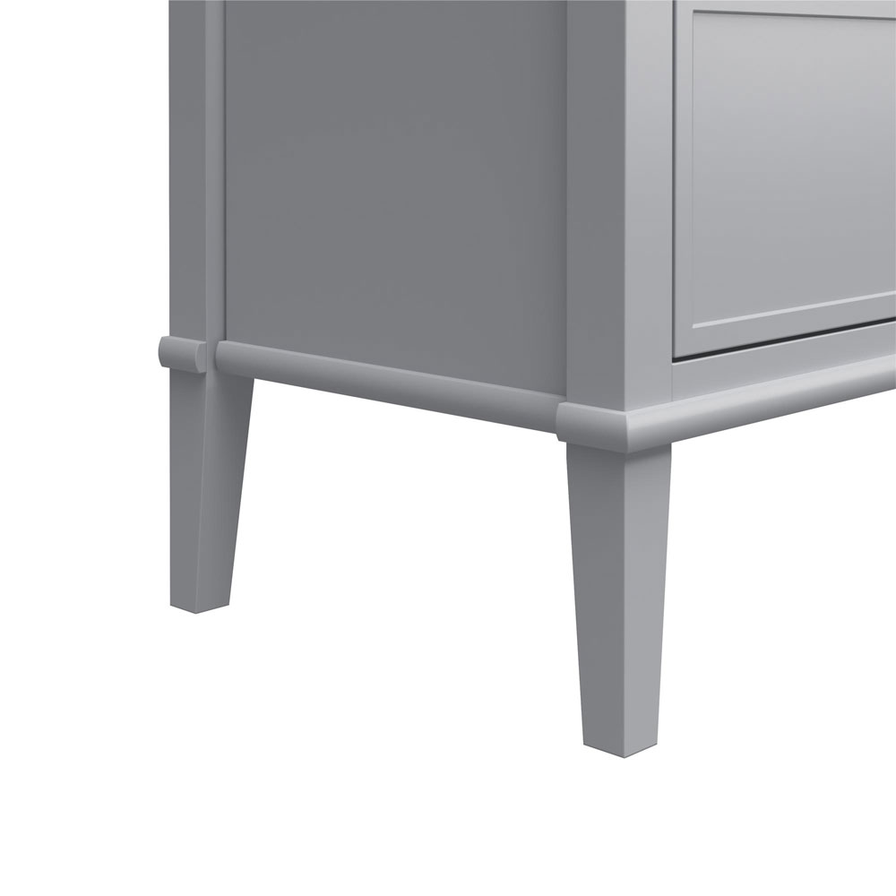 Franklyn Wooden Chest Of 6 Drawers in Grey