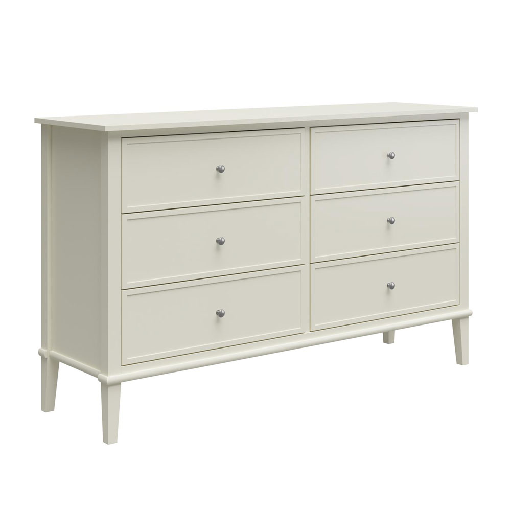 Franklyn Wooden Chest Of 6 Drawers in White