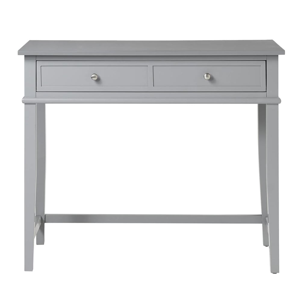 Franklyn Wooden Laptop Desk With 2 Drawers In Grey