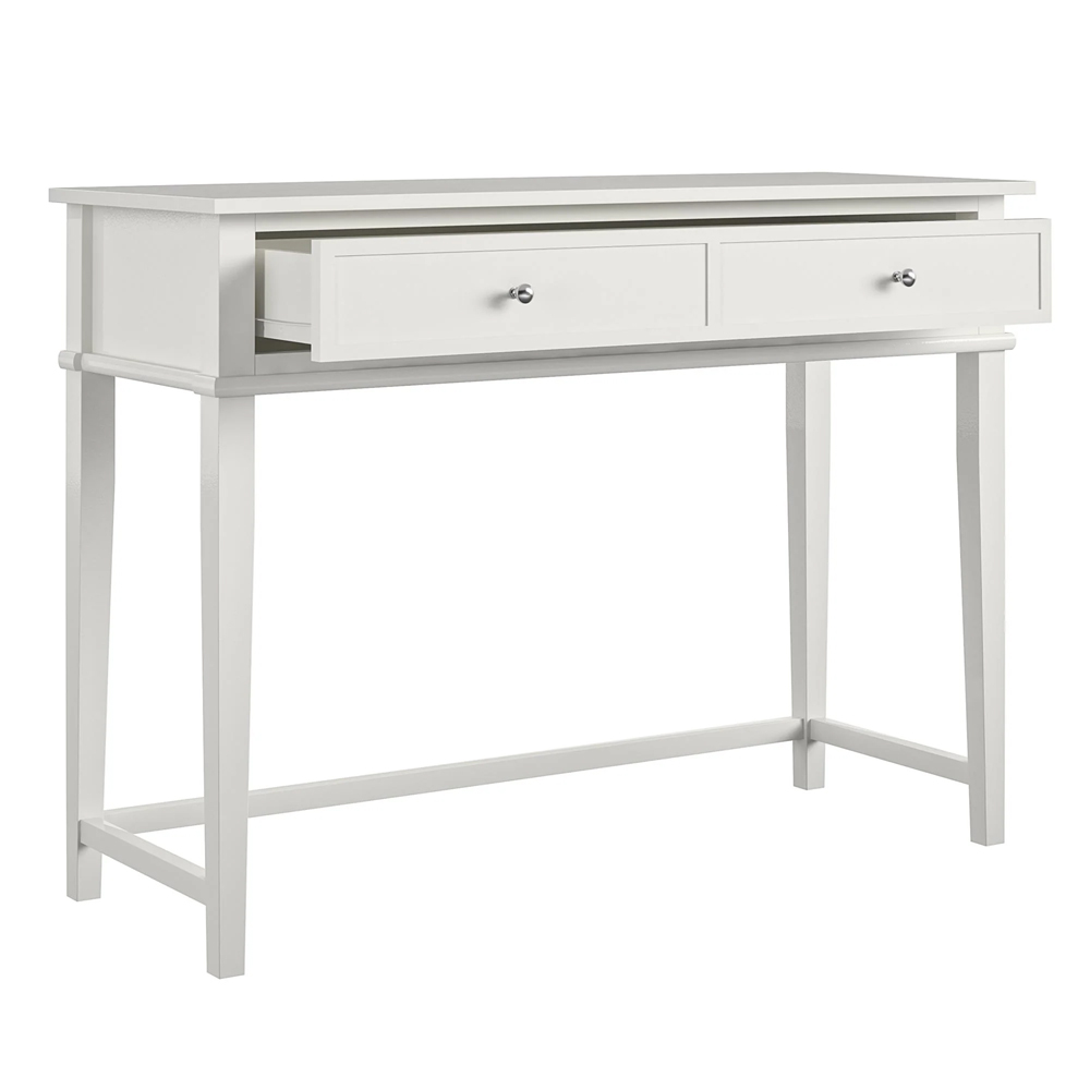Franklyn Wooden Laptop Desk With 2 Drawers In White