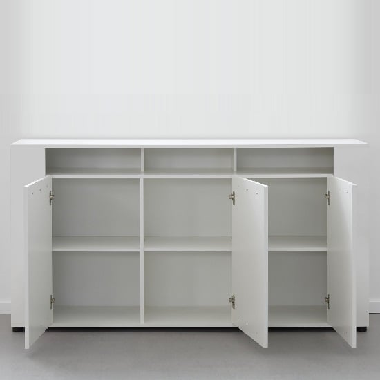 Frantin Modern Sideboard In White With Gloss Fronts And LED_2