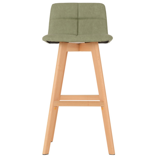 Charmaine Green Faux Leather Bar Stools In Pair_4