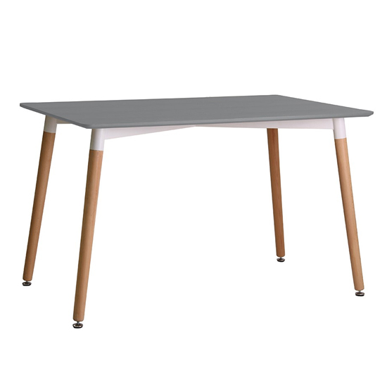 Ferring Wooden Dining Table In Grey