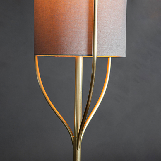 Fraser Natural Fabric Shade Floor Lamp In Satin Brass_3