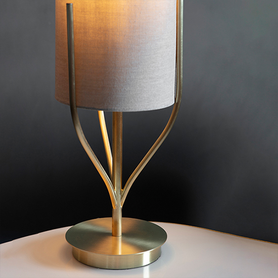 Fraser Natural Fabric Shade Table Lamp In Satin Brass_4