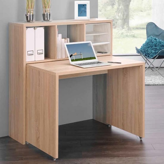 Fraser Contemporary Computer Desk In Sonoma Oak Furniture In Fashion