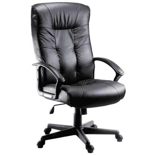 Read more about Fraser executive high back office chair in black faux leather