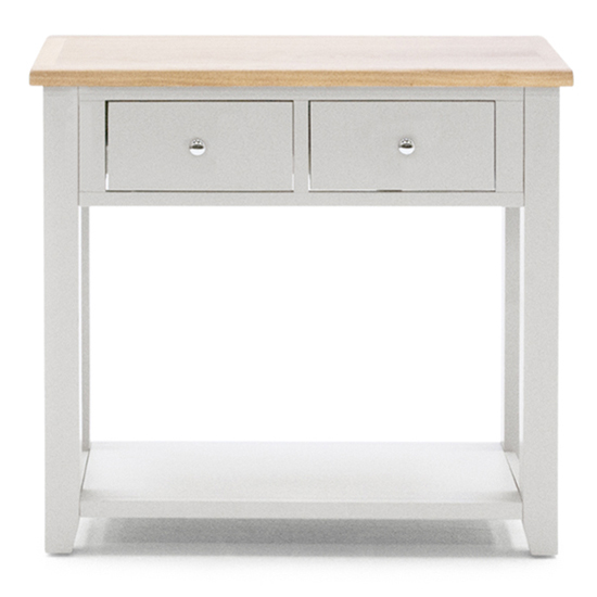 Freda Wooden Console Table With 2 Drawers In Grey And Oak thumbnail