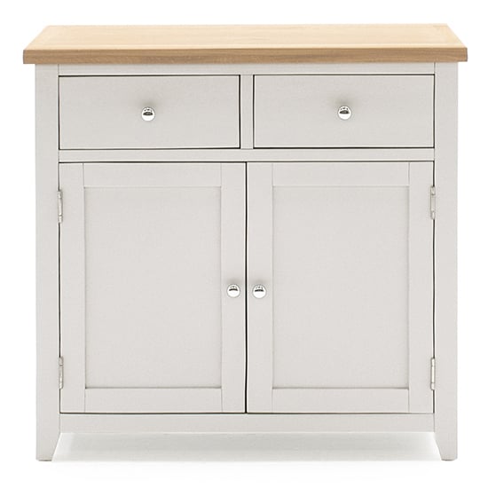 Photo of Freda wooden sideboard with 2 doors 2 drawers in grey and oak
