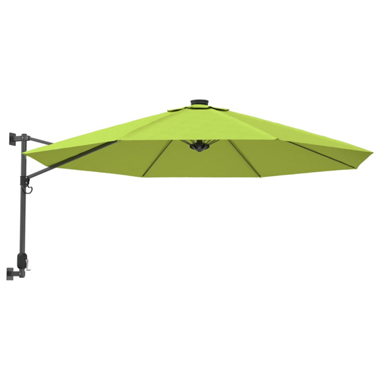 Fredrica Wall-Mounted Fabric Parasol In Apple Green
