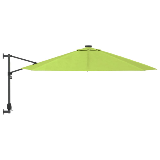 Fredrica Wall-Mounted Fabric Parasol In Apple Green