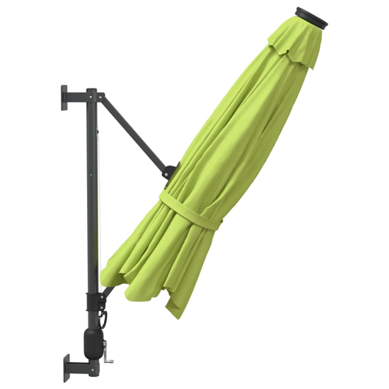 Fredrica Wall-Mounted Fabric Parasol In Apple Green