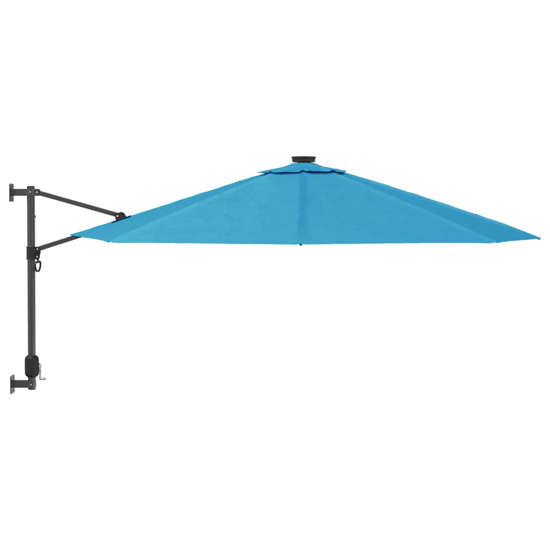Fredrica Wall-Mounted Fabric Parasol In Sea Blue