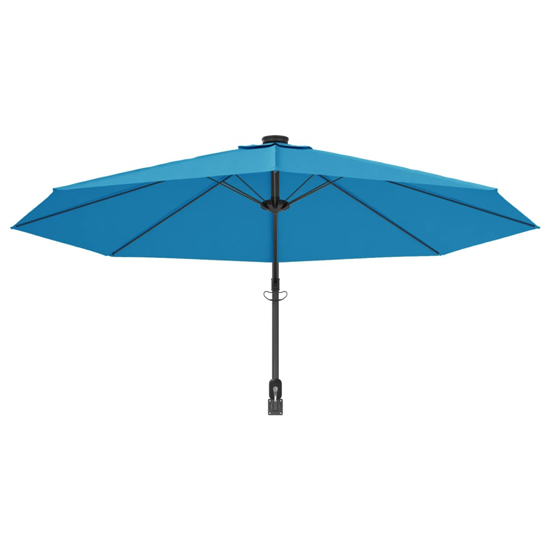 Fredrica Wall-Mounted Fabric Parasol In Sea Blue