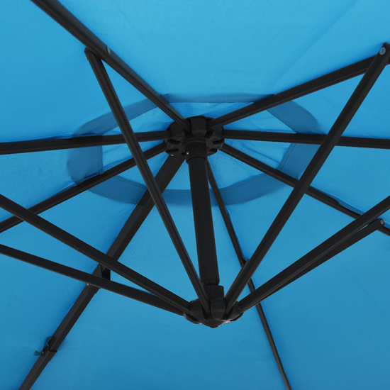 Fredrica Wall-Mounted Fabric Parasol In Sea Blue