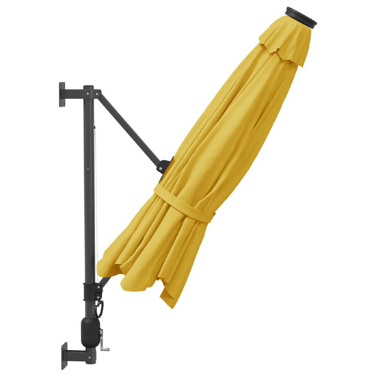 Fredrica Wall-Mounted Fabric Parasol In Yellow